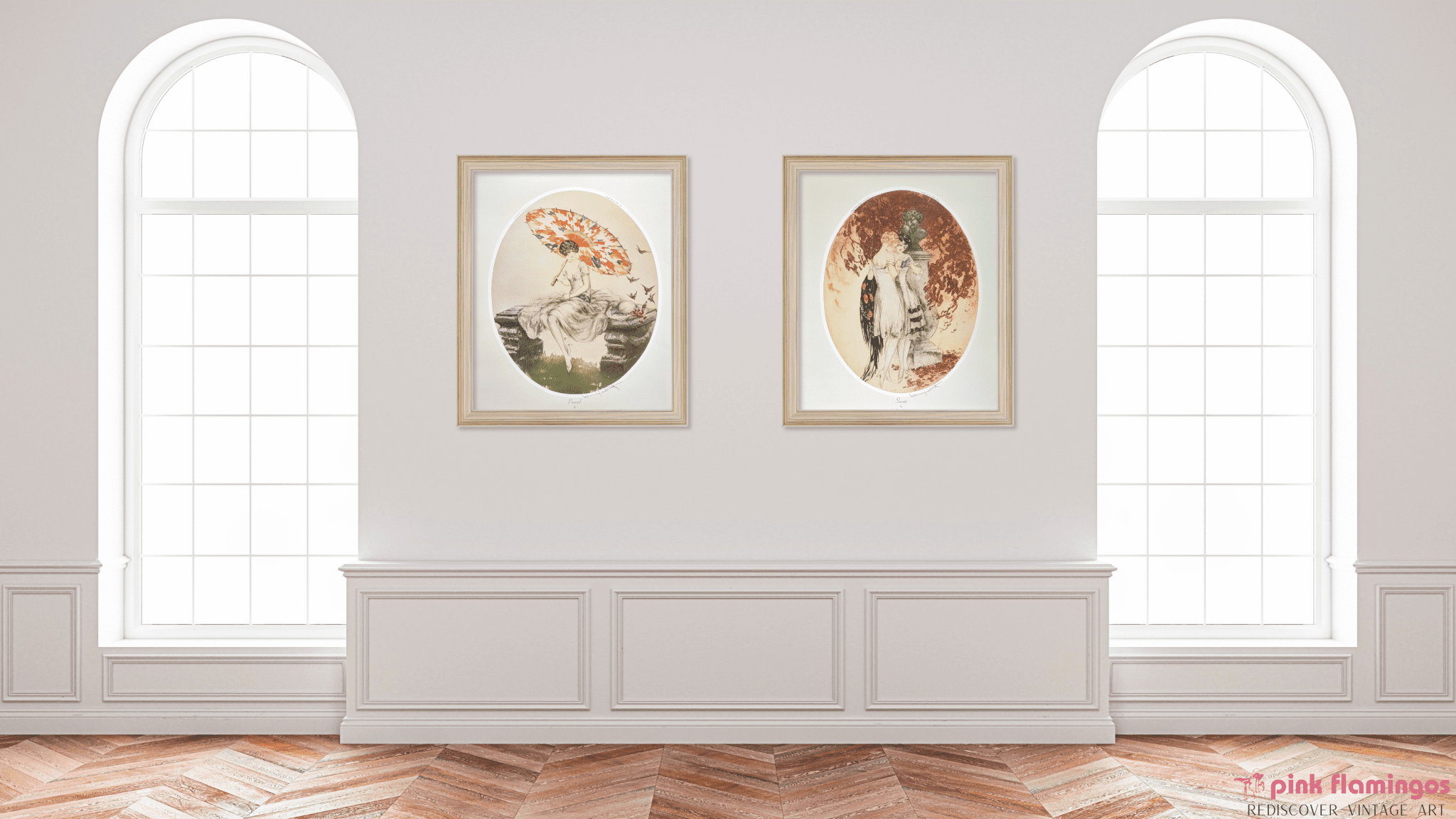 Art Deco Lady Prints | 1920s-1940s Vintage Fashion Wall Art – Pink