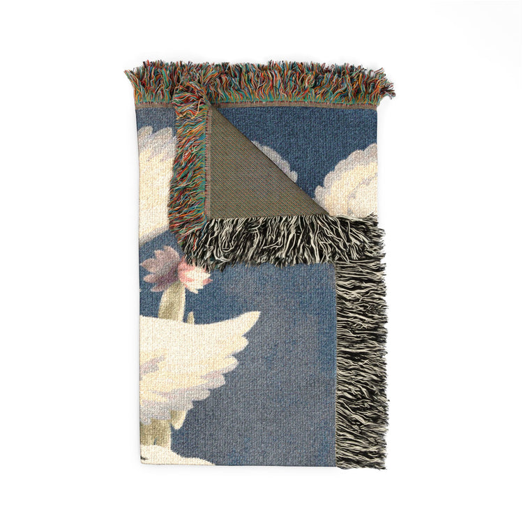 Turner Swans and Lillies Woven Blanket | Print-on-Demand Tapestry Throw