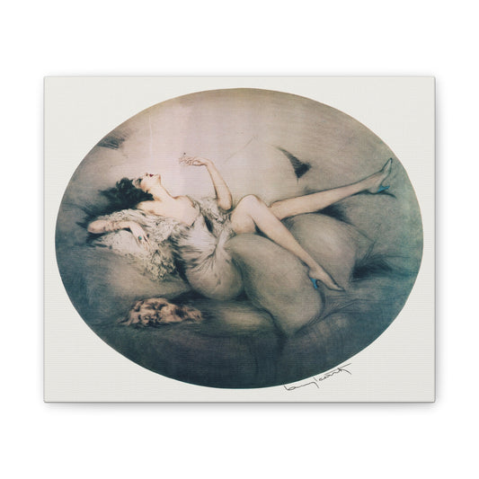 Cigarette Memories by Louis Icart | Museum-Quality Canvas Print | Art Deco Wall Art