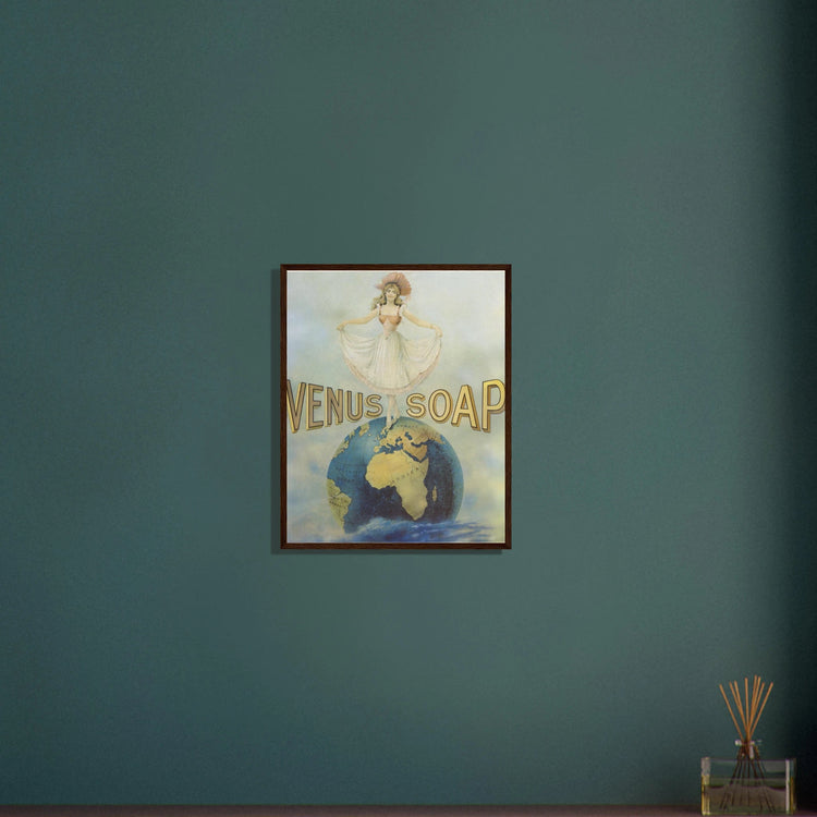 Venus Soap | Wooden Framed Poster | Vintage Advertising Art