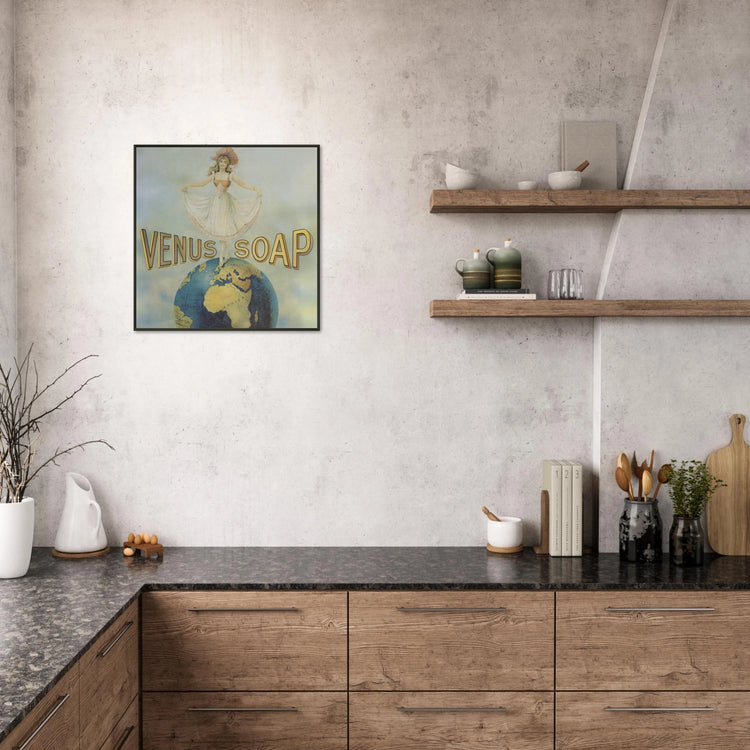 Venus Soap | Metal Framed Poster | Vintage Advertising Art