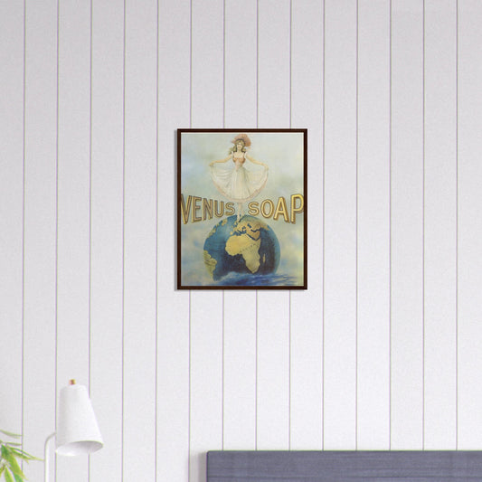 Venus Soap | Wooden Framed Poster | Vintage Advertising Art