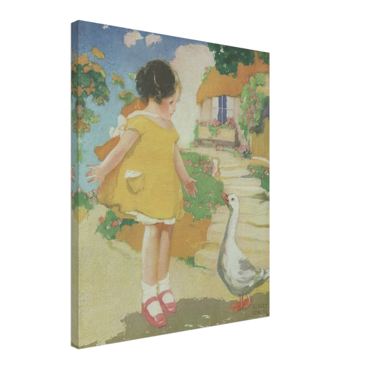 Goosy Goosy Gander by Albert Hencke | Vintage Nursery Art Print | Canvas Print