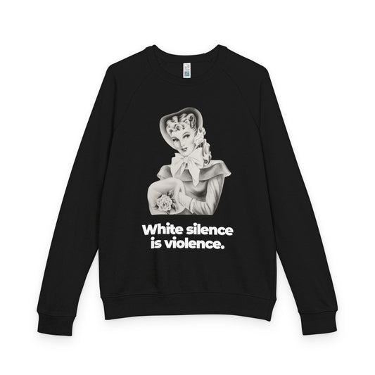 "White Silence is Violence" Vintage Portrait Crewneck | Activist Apparel | Sweatshirt