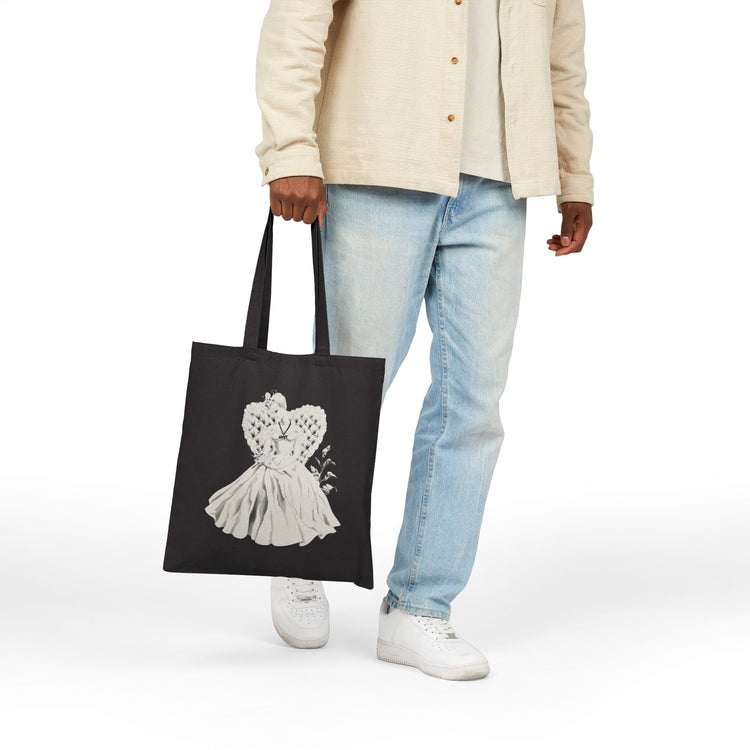 Vintage Romantic Portrait Tote Bag - Blonde with Bouquet | 1940s Turner Art