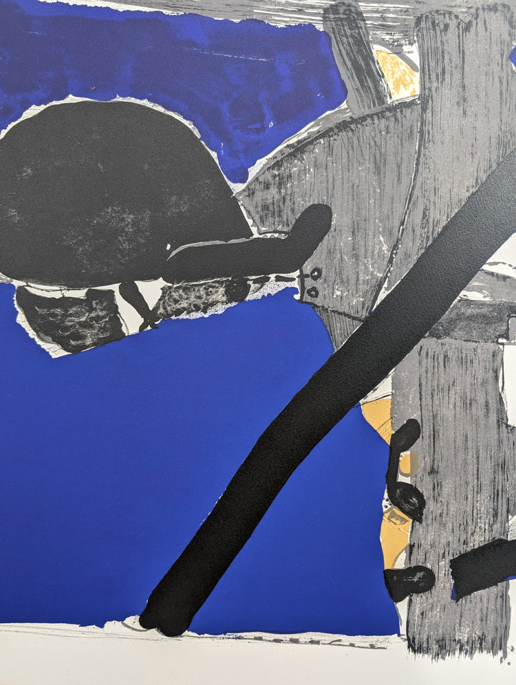 Abstract Composition by Walter Burger | 1970 Signed Lithograph | Mid-Century Modern Wall Art