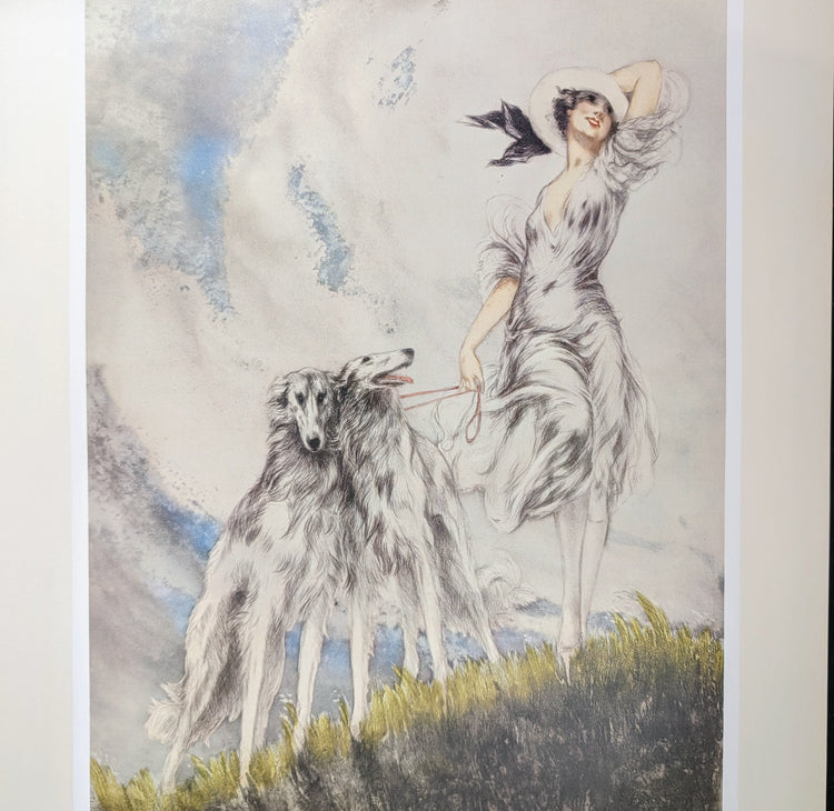 Joy of Life by Louis Icart | 1970s Art Deco Reproduction | Offset Lithograph | French Glamour Wall Art