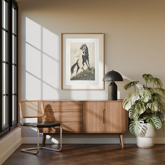 Youth by Louis Icart | 1970s French Art Deco Lithograph | Romantic Vintage Wall Art