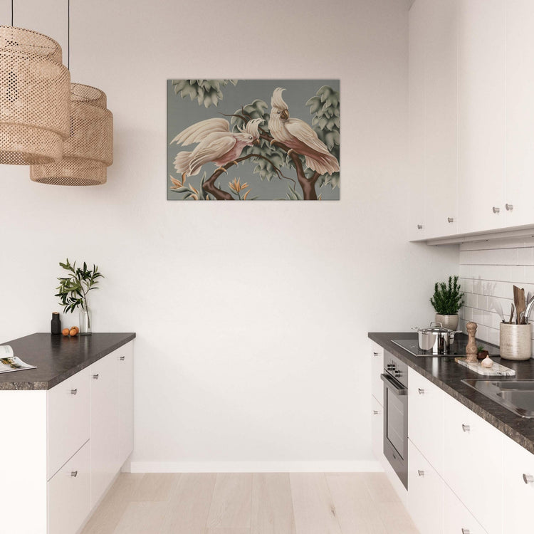 Turner White Cockatoos Wrap-Around Canvas Print | Vintage Tropical Bird Wall Art