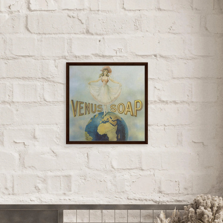 Venus Soap | Framed Canvas Print | Vintage Advertising Art