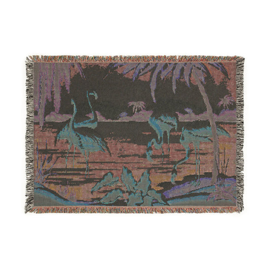 Turner Flamingo Woven Blanket | Print - on - Demand Tapestry Throw - Home Decor - Pink Flamingos