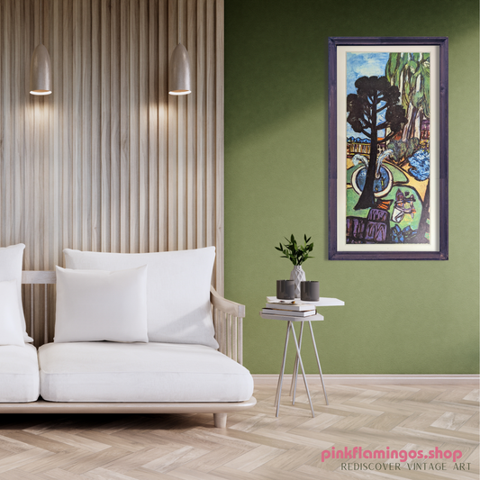 West Park 1950 by Max Beckmann | 1960s Modernist Lithograph | German Expressionist Cityscape