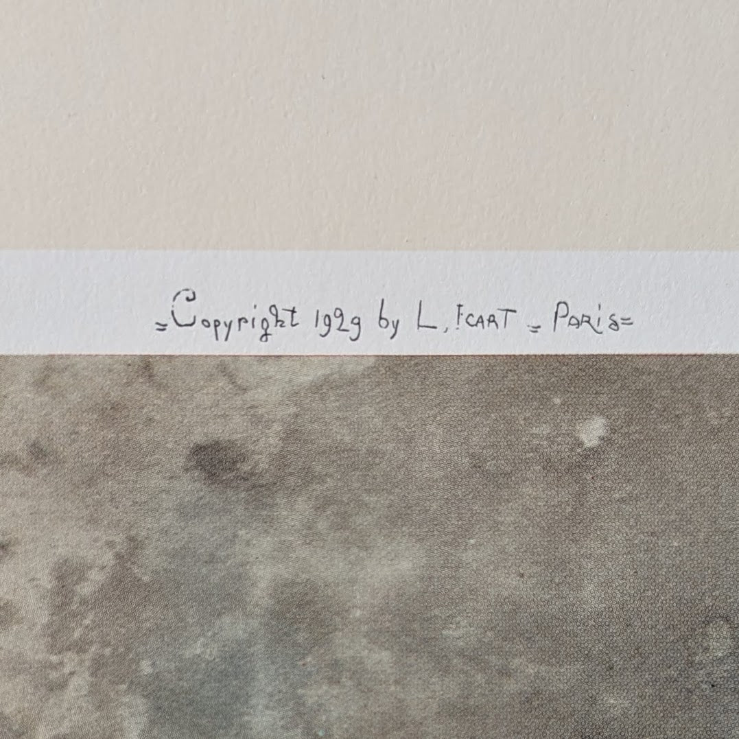 Joy of Life by Louis Icart, mint condition vintage French Art Deco lithograph printed in the 1970s - Offset Lithograph - Pink Flamingos