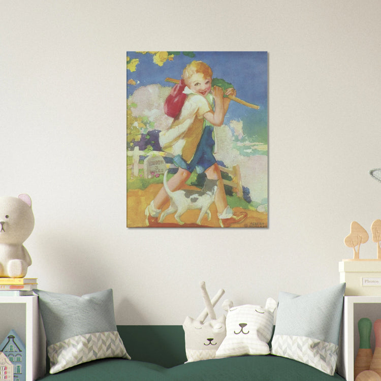 Dick Whittington by Albert Hencke | Vintage Nursery Art Print | Canvas Print