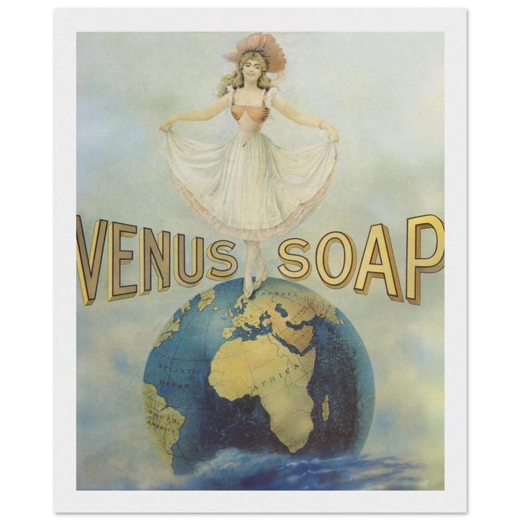 Venus Soap | Wooden Framed Poster | Vintage Advertising Art
