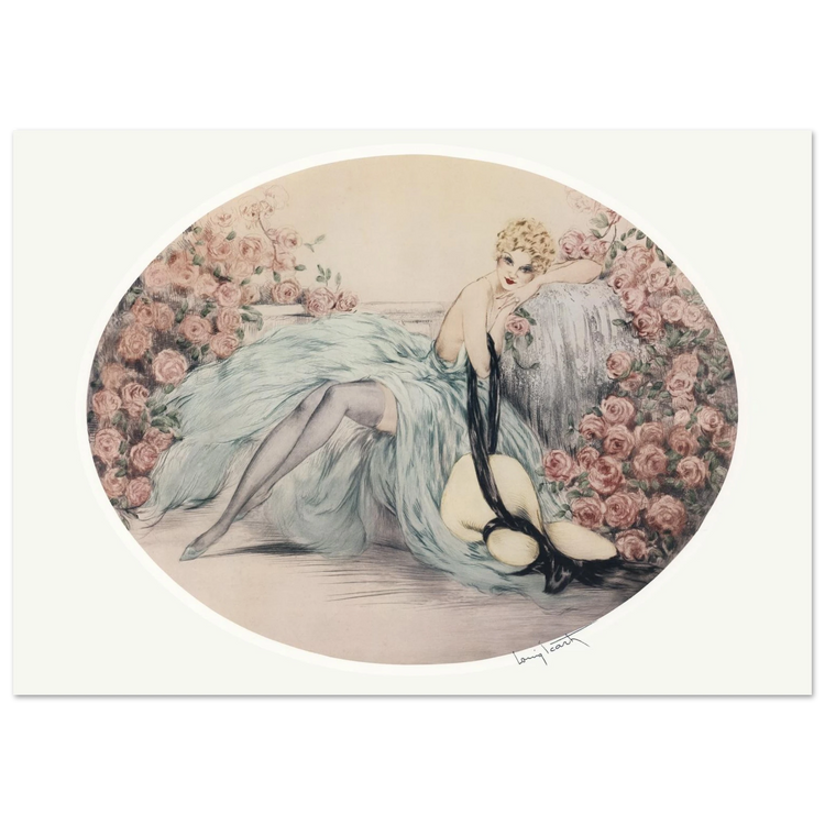 La Belle Rose by Louis Icart | Fine Art Poster | Art Deco Wall Art