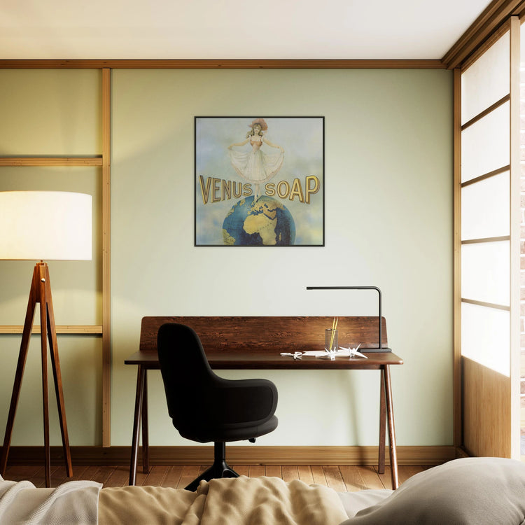 Venus Soap | Metal Framed Poster | Vintage Advertising Art