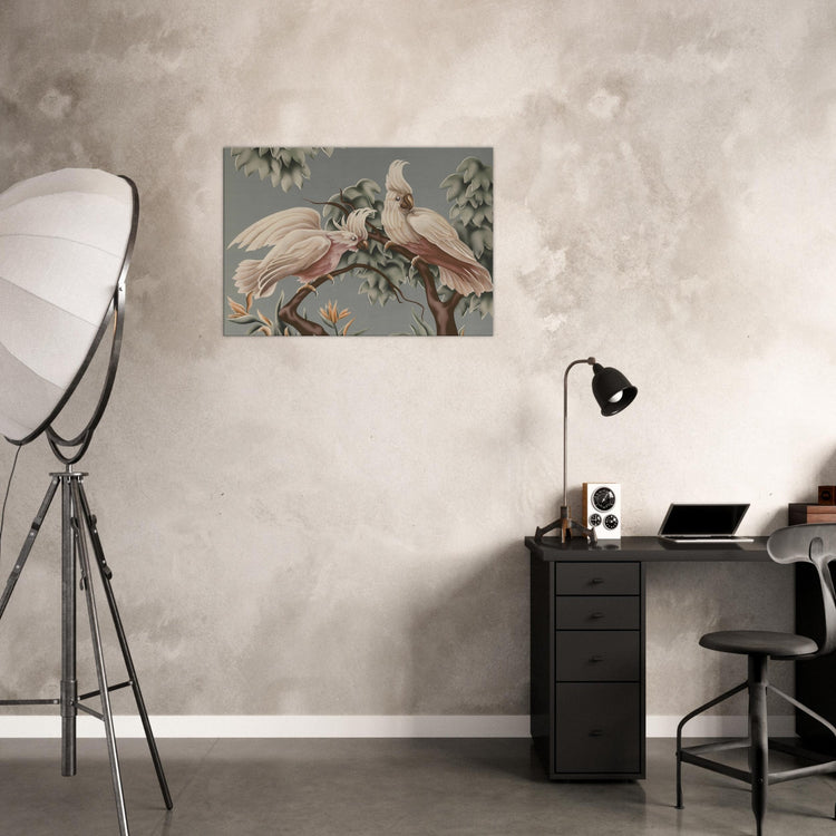 Turner White Cockatoos Wrap-Around Canvas Print | Vintage Tropical Bird Wall Art