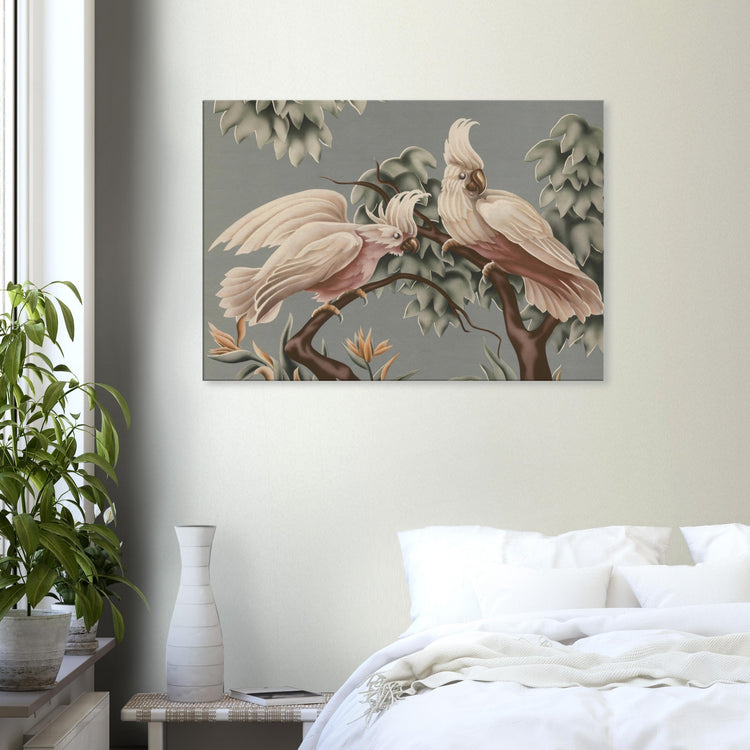 Turner White Cockatoos Wrap-Around Canvas Print | Vintage Tropical Bird Wall Art