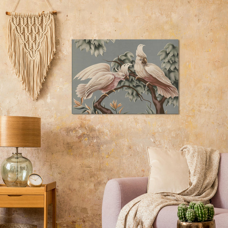Turner White Cockatoos Wrap-Around Canvas Print | Vintage Tropical Bird Wall Art