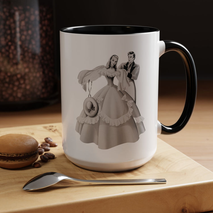 Vintage Romantic Portrait Mug - Couples with "Lady in Pink" | 1940s Turner Art