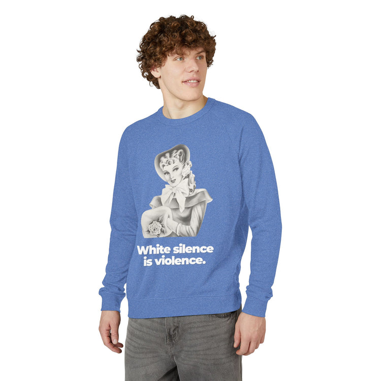 "White Silence is Violence" Vintage Portrait Crewneck | Activist Apparel | Sweatshirt