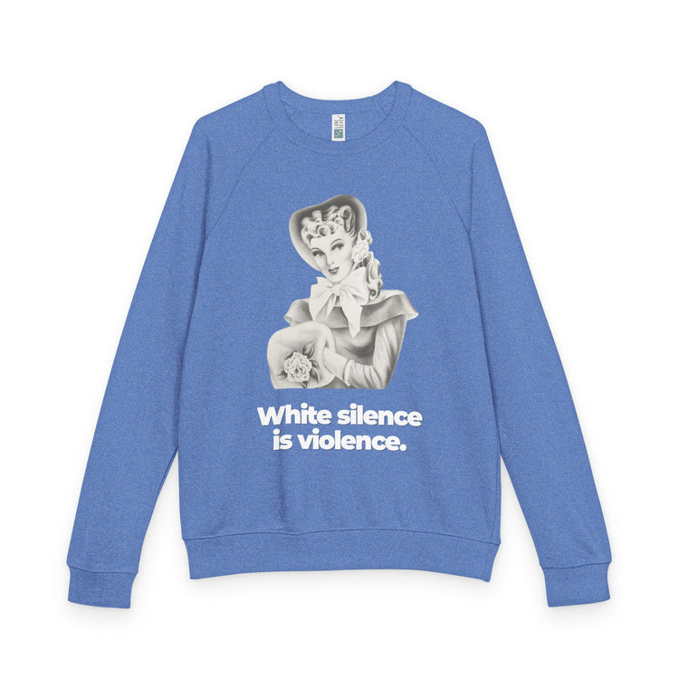"White Silence is Violence" Vintage Portrait Crewneck | Activist Apparel | Sweatshirt