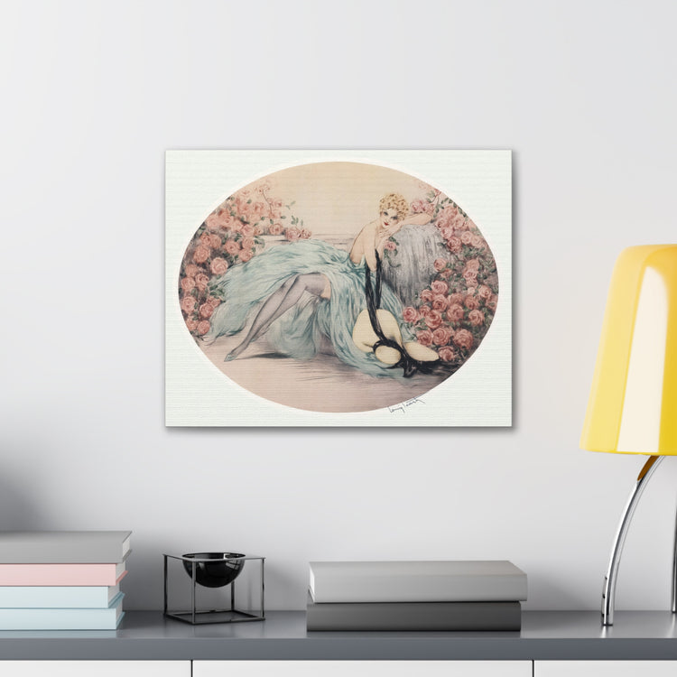 La Belle Rose by Louis Icart | Museum-Quality Canvas Print | Art Deco Wall Art