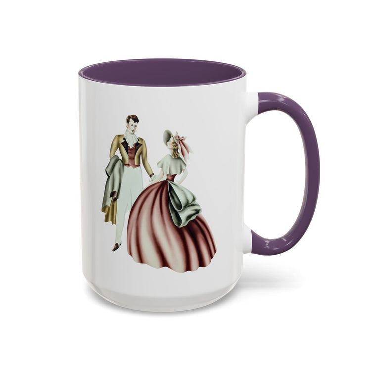Vintage Romantic Portrait Mug - Couple Facing | 1940s Turner Art