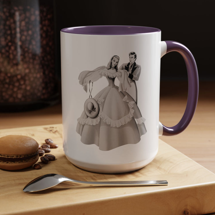 Vintage Romantic Portrait Mug - Couples with "Lady in Pink" | 1940s Turner Art