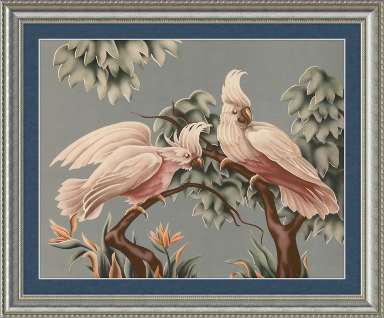 Custom Framed Turner White Cockatoos | Premium Giclee Print | Vintage Bird Lithograph