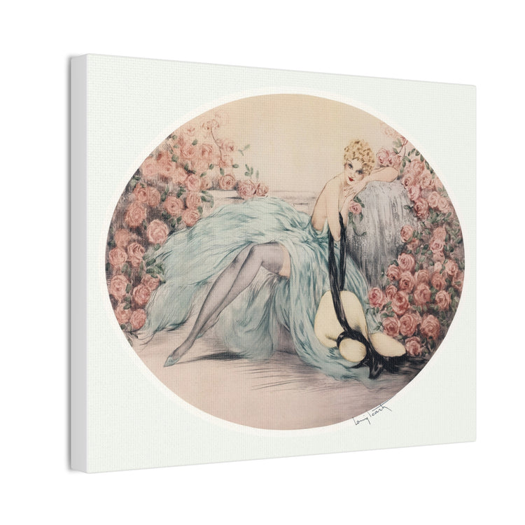 La Belle Rose by Louis Icart | Museum-Quality Canvas Print | Art Deco Wall Art