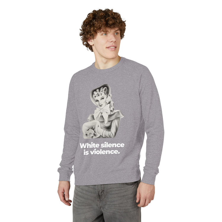 "White Silence is Violence" Vintage Portrait Crewneck | Activist Apparel | Sweatshirt