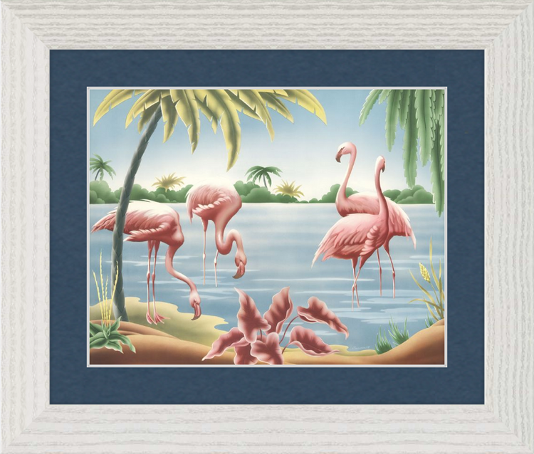 Custom Framed Turner Flamingo | Premium Giclee Print | Vintage Bird Lithograph