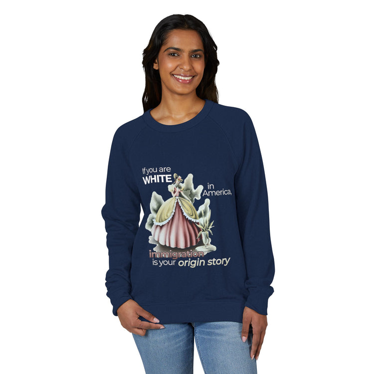 "If You Are White in America, Immigration Is Your Origin Story" Vintage Portrait Crewneck