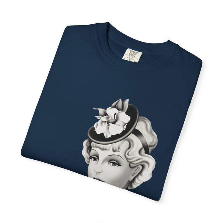 "Femme is Not Fragile" Vintage Portrait Tee | Queer Femme Pride | Garment-Dyed Heavyweight Crewneck