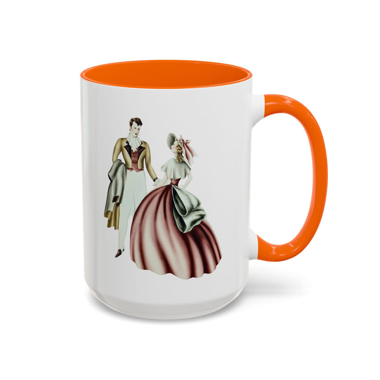 Vintage Romantic Portrait Mug - Couple Facing | 1940s Turner Art