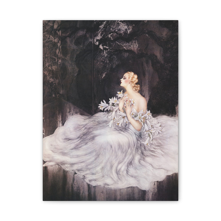Lilies by Louis Icart | Museum-Quality Canvas Print | Art Deco Wall Art