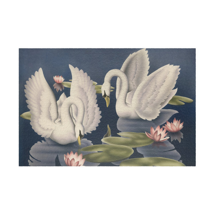 Turner Swans and Lillies Jigsaw Puzzle — Vintage Swans, Lily Pads & Pink Lotus (110/252/520/1014 pcs)