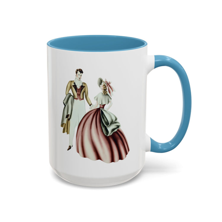 Vintage Romantic Portrait Mug - Couple Facing | 1940s Turner Art