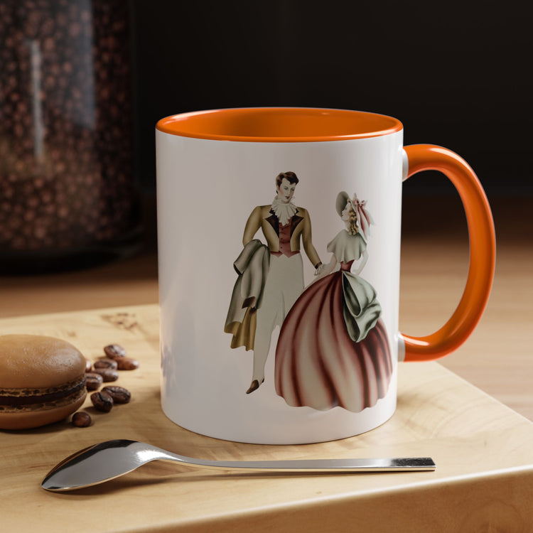 Vintage Romantic Portrait Mug - Couple Facing | 1940s Turner Art