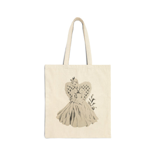 Vintage Romantic Portrait Tote Bag - Blonde with Bouquet | 1940s Turner Art