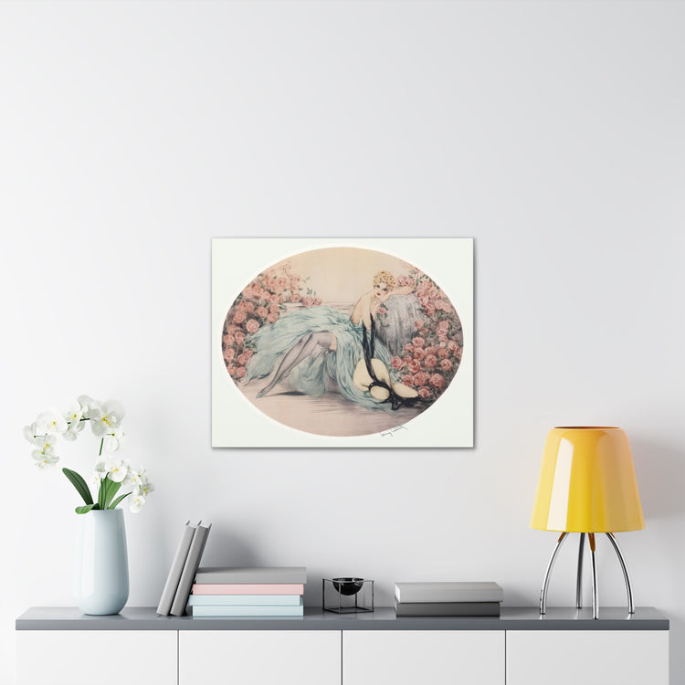 La Belle Rose by Louis Icart | Museum-Quality Canvas Print | Art Deco Wall Art