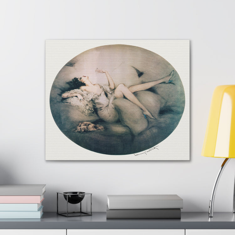 Cigarette Memories by Louis Icart | Museum-Quality Canvas Print | Art Deco Wall Art
