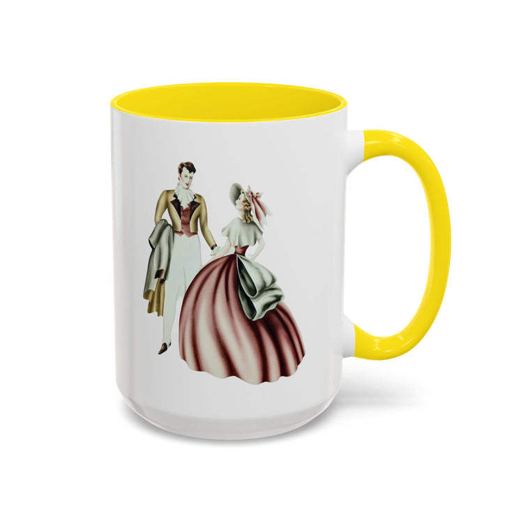 Vintage Romantic Portrait Mug - Couple Facing | 1940s Turner Art