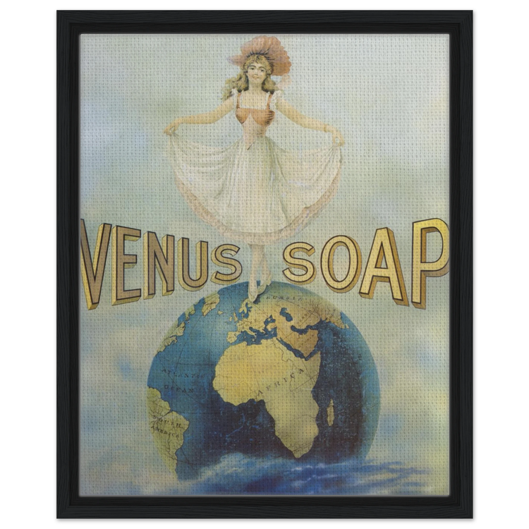 Venus Soap | Framed Canvas Print | Vintage Advertising Art