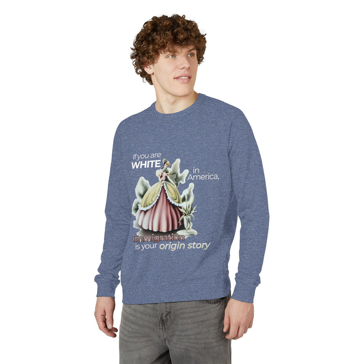 "If You Are White in America, Immigration Is Your Origin Story" Vintage Portrait Crewneck