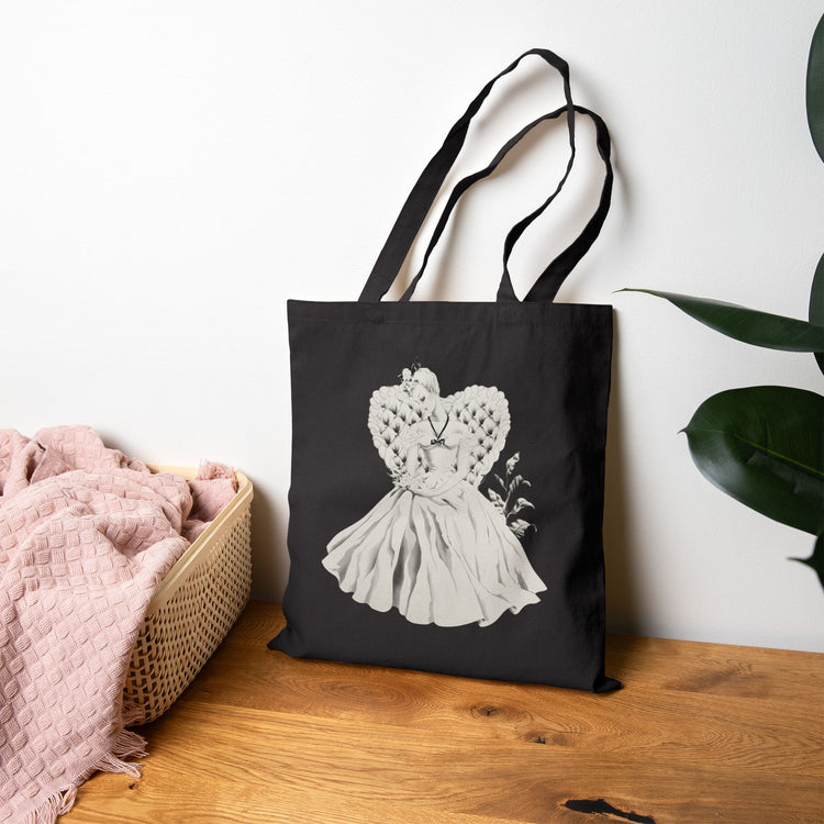 Vintage Romantic Portrait Tote Bag - Blonde with Bouquet | 1940s Turner Art