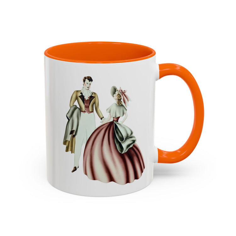 Vintage Romantic Portrait Mug - Couple Facing | 1940s Turner Art