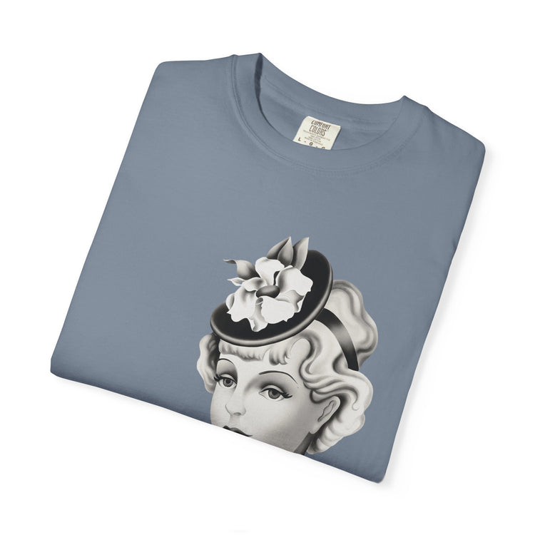 "Femme is Not Fragile" Vintage Portrait Tee | Queer Femme Pride | Garment-Dyed Heavyweight Crewneck